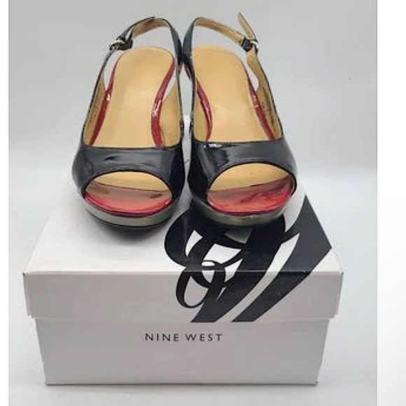 NINE WEST in box low sandal slingback heels 💞 - Picture 1 of 3
